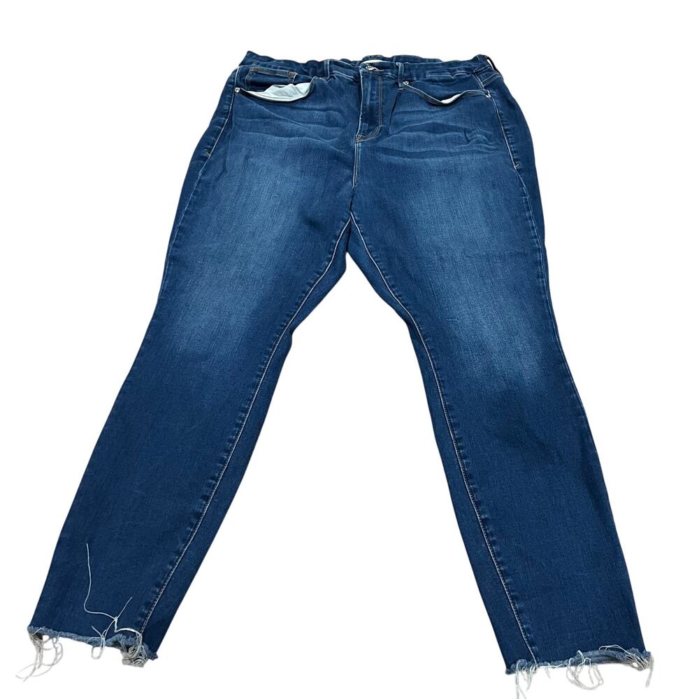 Good American Good Waist size 22 Denim Jeans Straight Leg